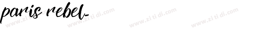 paris rebel字体转换